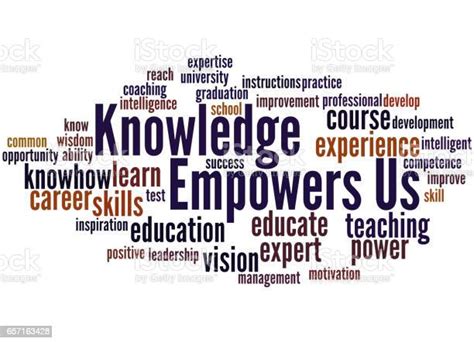 Knowledge Empowers Us Word Cloud Concept 2 Stock Illustration