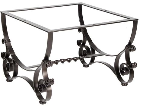 The elegantly curved base of the alphonse coffee table adds drama to traditional rooms while providing an airy look with its tempered glass top. OW Lee San Cristobal Wrought Iron 25 Coffee Table Base ...