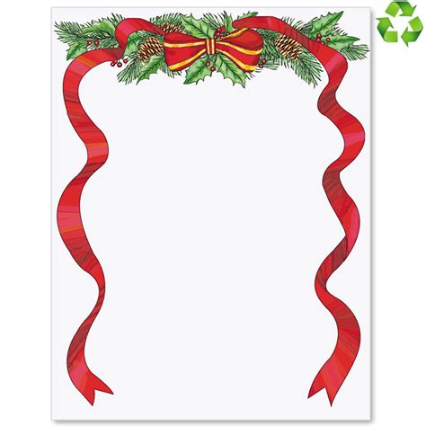 Red Ribbon Ii Border Papers Borders For Paper Christmas Border