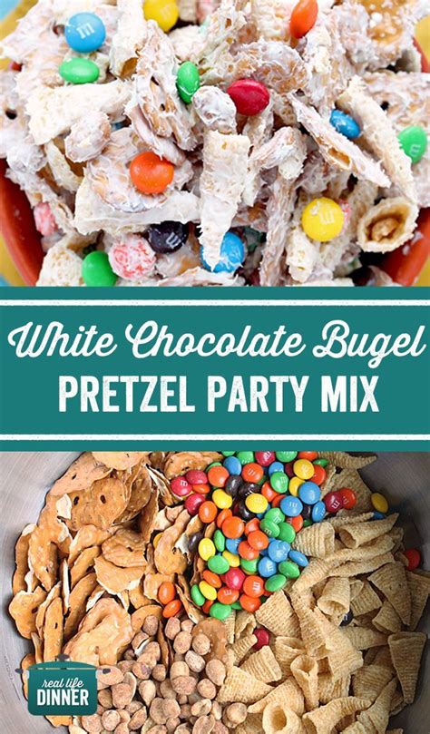 Large collection of yummy urdu recipes with easy methods to make them. White Chocolate Bugle Pretzel Mix - Real Life Dinner in ...