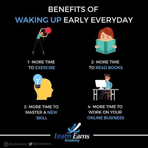 Learn Earns Academy On Instagram 🥇the Benefits Of Waking Up Early 🧠