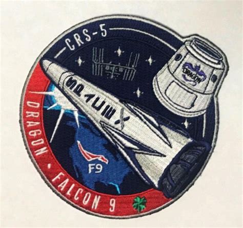 Official Spacex Crs 5 Mission Patch Spacex Science Equipment Mission