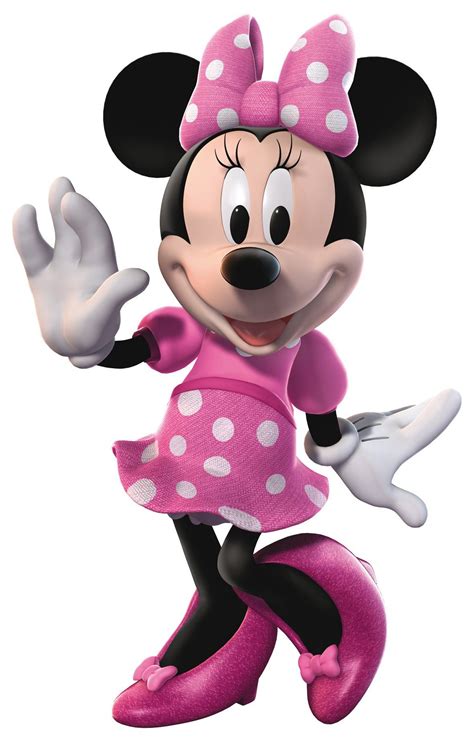 Minnie Mouse I Love The Pink And White Polka Dot Dress And Bow On Her