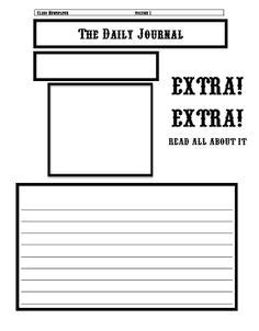 Looking for newspaper article template in word and pdf formats? A student newspaper template to use for class writing projects, or as a family project at home ...
