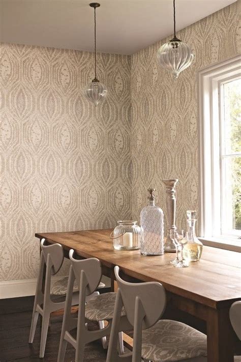 17 Styles Of Dining Rooms With Wallpaper Transitional Decor