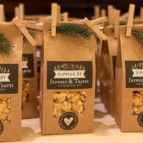 Wedding Favors Popcorn Bags Wedding Favor Ideas Thanks For Popping By Party Ts For Guests