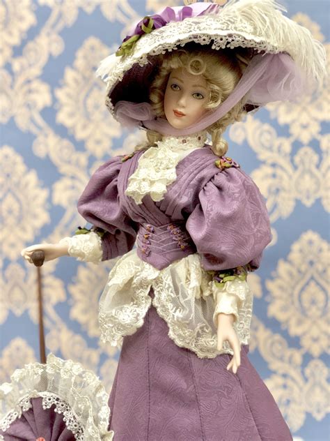 Violette Porcelain Doll The Franklin Mint Antique Doll Dress