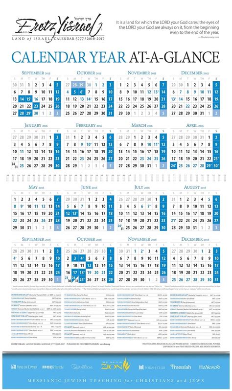 Jewish Calendar Year 5777 Ten Free Printable Calendar 2021 2022