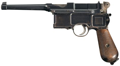 Antique Mauser 1896 Six Shot Cone Hammer Broomhandle Pistol Rock