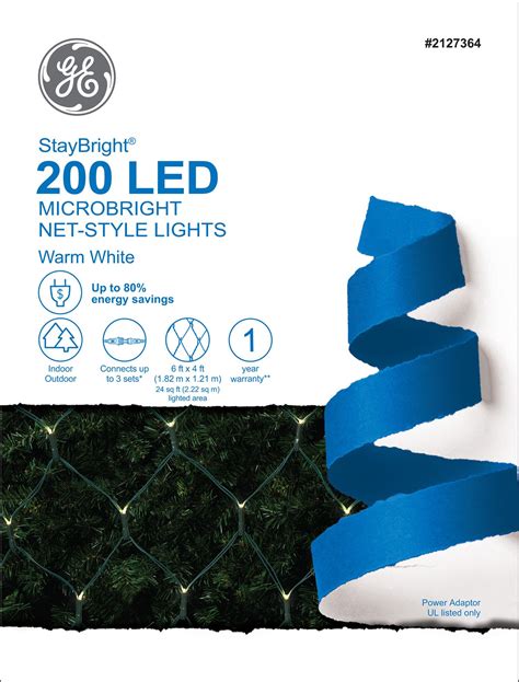 Ge Staybright Led Microbright Net Style Lights Ct Warm