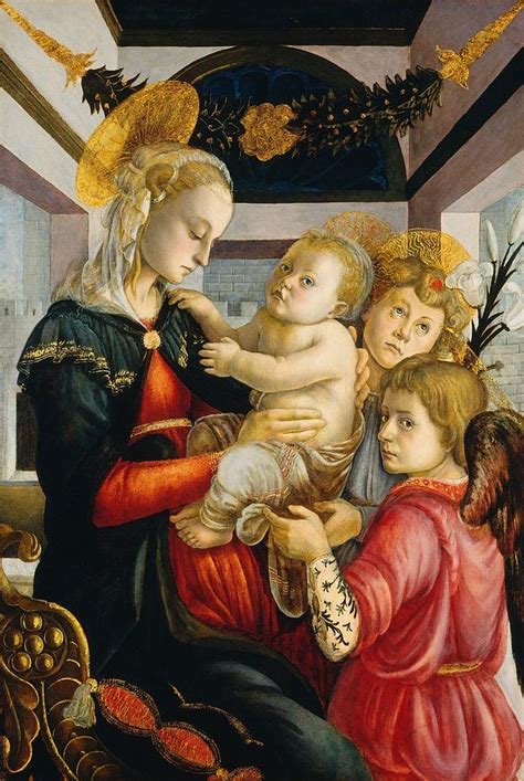Madonna And Child With Angels Painting By Sandro Botticelli