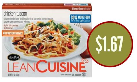 The last quarter holds grains, preferably whole, like brown rice. Lean Cuisine Coupon | $1.67 At Target :: Southern Savers