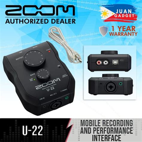 Zoom U 22 U22 Usb Mobile Recording And Performance 2 In2 Out Ultra