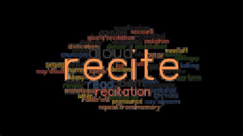 Recite Synonyms And Related Words What Is Another Word For Recite