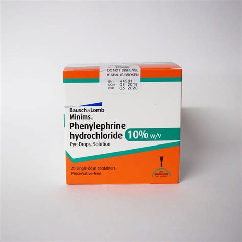 Minims Phenyleph Hyd 10 20 Ashtons Hospital Pharmacy Services Ltd