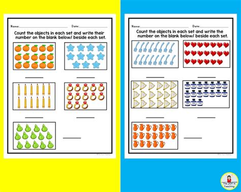 Numbers 0 20 Recognition Counting And Ordering Worksheet Etsy