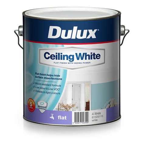 In this small apartment, the dining area has a deep teal blue accent wall that ties in with the front door and storage closet, while the wood. Dulux 4L Ceiling White Paint | Bunnings Warehouse