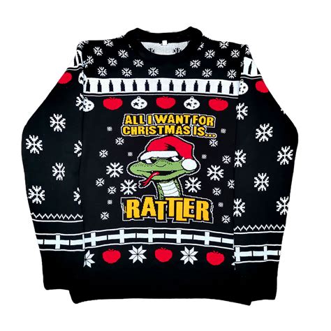 Black Unisex Rattler Christmas Jumper Healeys Cyder Farm Online Shop