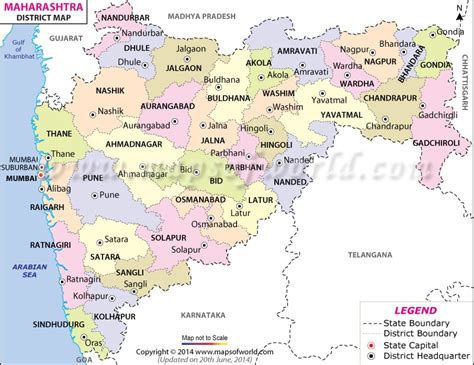 Maharashtra Map Districts In Maharashtra