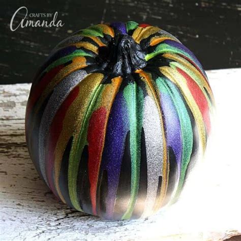 Glitter Drip Pumpkin A Sparkly Pumpkin Decorating Idea