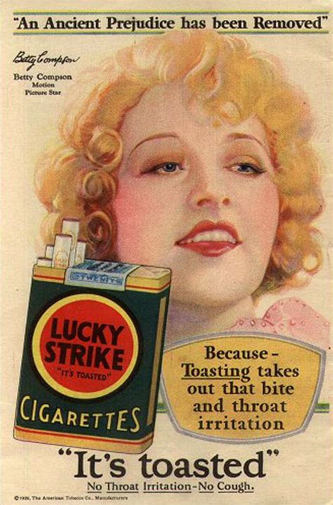 Lucky Strike Betty Compson Vintage Cigarette Ads Vintage