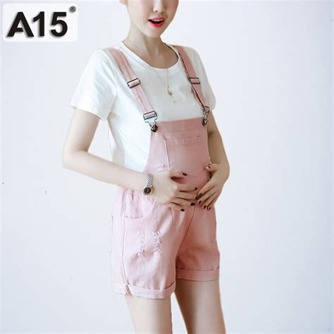 Denim Overalls Women Shorts Maternity Jumpsuits Rompers Summer Trousers