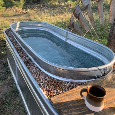 Dont Want To Spring For A Hot Tub Try A Stock Tank Pool Published Stock Tank Pool Diy