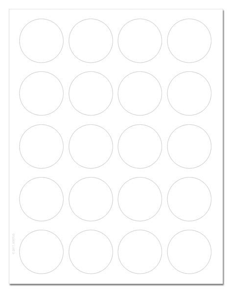 Standard White Matte Circle Labels 175 Inch Diameter With