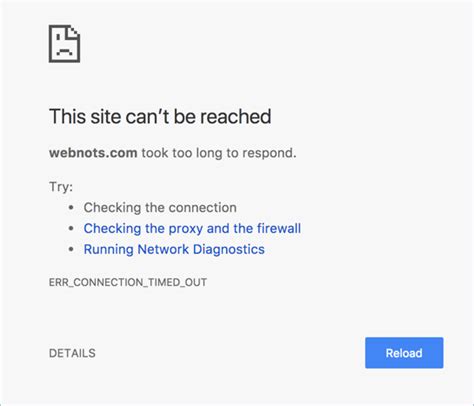 Fix Err Connection Timed Out Error In Chrome Webnots