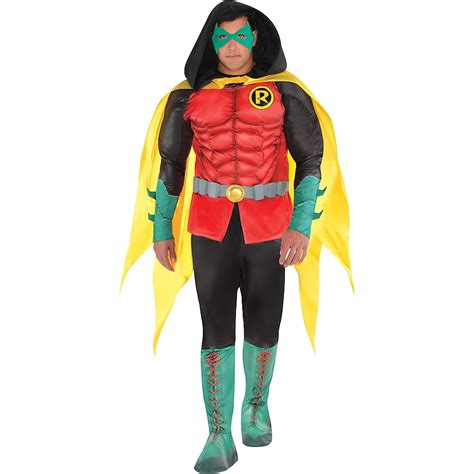 Adult Robin Muscle Costume Plus Size Dc Comics New 52 Party City