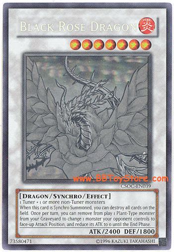 Yu Gi Oh Card Csoc En039 Black Rose Dragon Ghost Rare Holo Mint