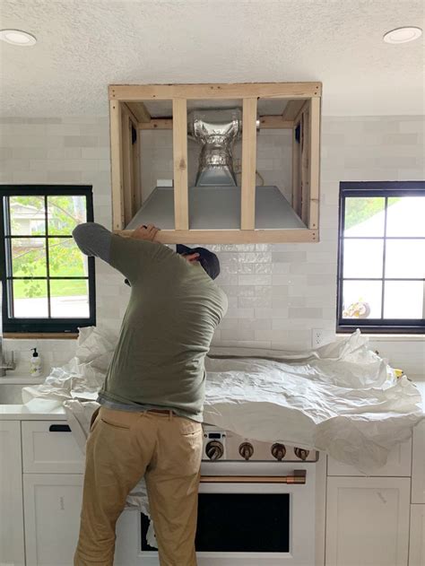 Building A Custom Tiled Cover For A Recirculating Range Hood Kitchen