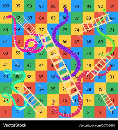 Snakes And Ladders Game Royalty Free Vector Image