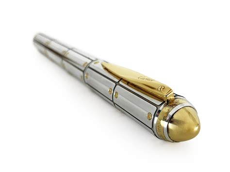 Cartier A Limited Edition Stainless Steel And Gold Fountain Pen