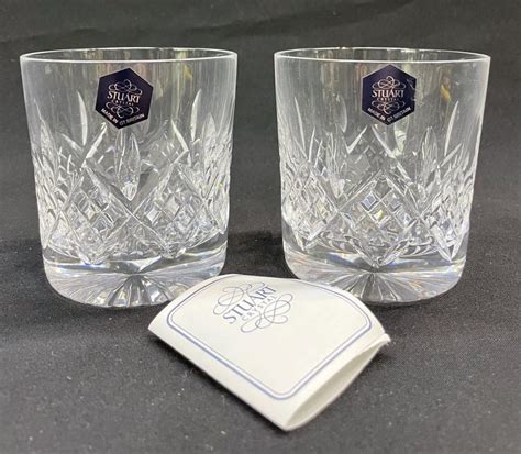 Lot Two Stuart Crystal Old Fashioned Glasses