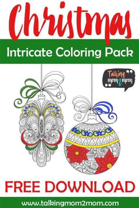 Intricate Christmas Coloring Pages Thrifty Homeschoolers