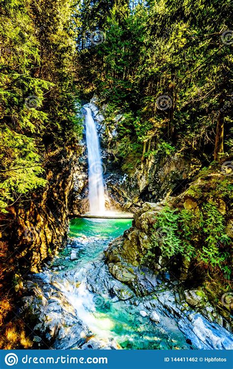 The Turquoise Waters Of Cascade Falls In The Fraser Valley Of British