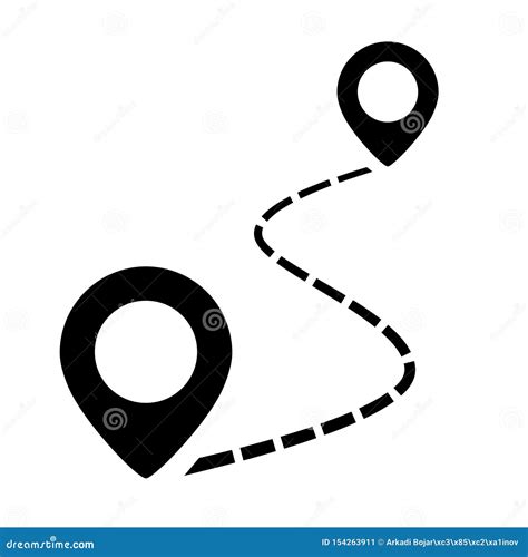 Map Route Vector Pictogram 158247192