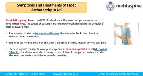 Facet Arthropathy Causes Symptoms And Treatments