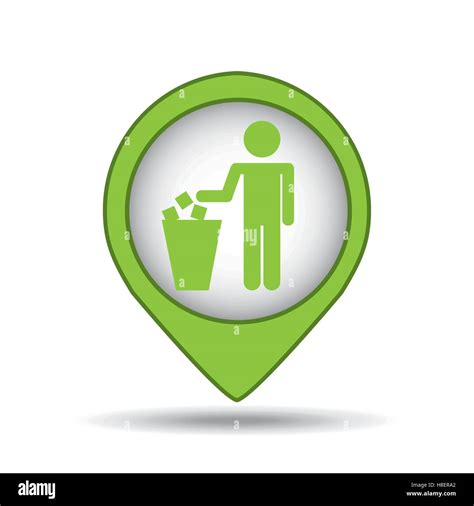 pin garbage trash can recycle icon vector illustration eps 10 stock vector image and art alamy