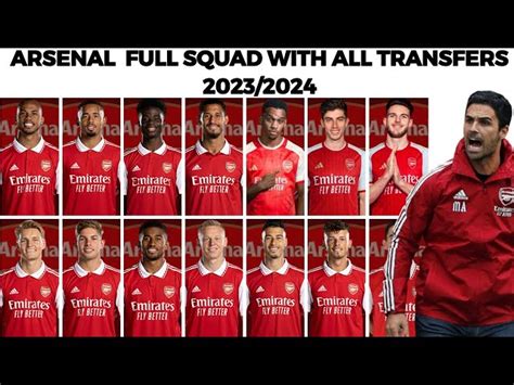 Clark Schneider Buzz Arsenal Squad 2023 24 List