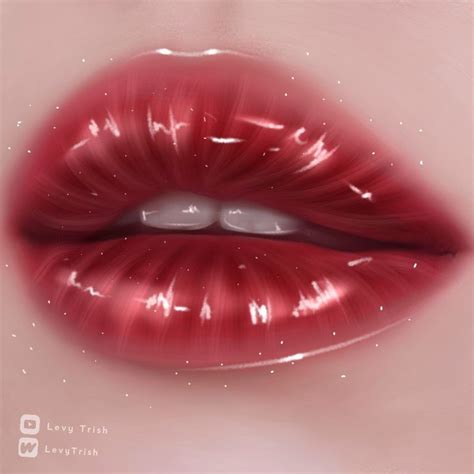 18 Shiny Lips Drawing Lucindachase