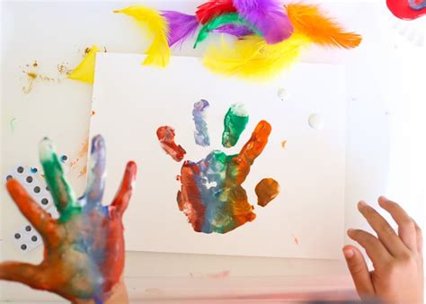 Fancy Monster Finger Paint Hand Prints Fun With Mama