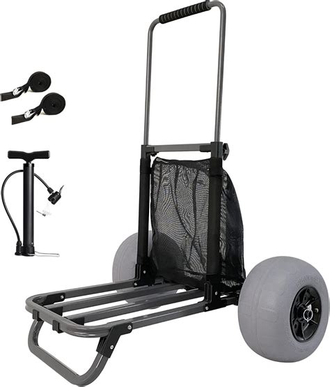 Buy TOURFUN Beach Dolly Cart, Collapsible Beach Trolley with 12 Inch