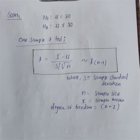 Solved What Is The Formula For A Two Tailed T Test Course Hero