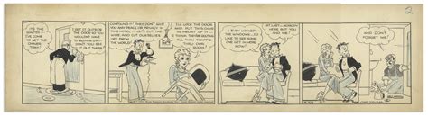 Lot Detail Chic Young Hand Drawn Blondie Comic Strip From 1933