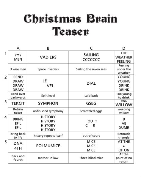 7 Best Printable Puzzles Brain Teasers