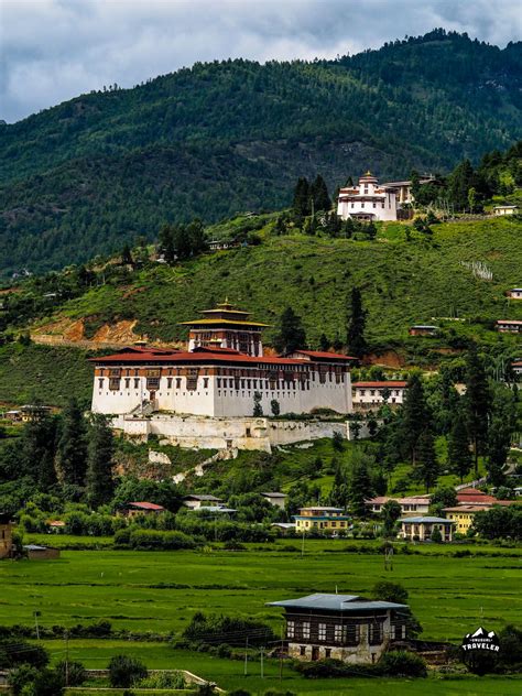 Paro Dzong And Bhutan National Museum In Paro Valley Even The Big City