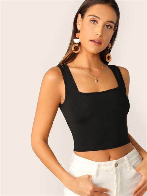 Cute Crop Tops Shein Shein Pastel Pink Round Neck Crop Top For Women