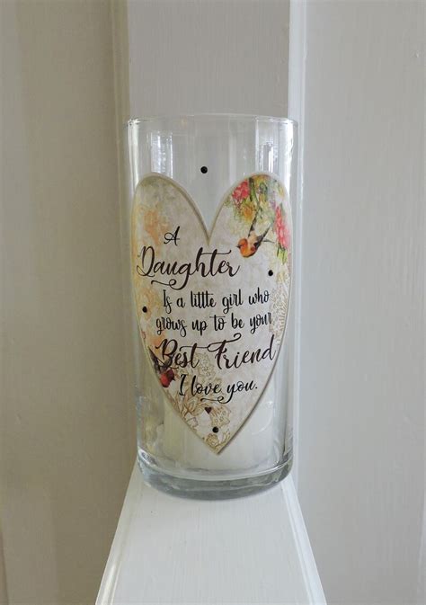 Daughter Candle Holder Daughter T From Mom Daughter Etsy